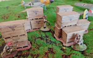 New! 28mm LARGE CRATES terrain x 4 OBJECTIVE Scatter 02Hundred Bolt Action Pulp - Picture 1 of 2