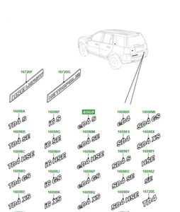 SCRITTA eD4 S POSTERIORE PORTELLONE ORIGINALE LAND ROVER - Foto 1 di 1