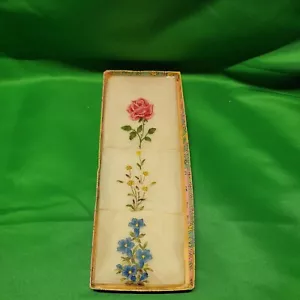 3 EN CAJA PAÑUELOS DE COLECCIÓN TELAR DE MANO BORDADO FLORAL - Imagen 1 de 4