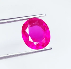 Loose Gemstone Natural Pink Sapphire 8.27 Ct Certified Oval Cut Transparent Gems - Picture 1 of 9