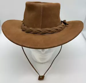 Columbus Bay The Stockmans Friend Leather Hat Size M Brown Handmade New Zealand - Picture 1 of 11