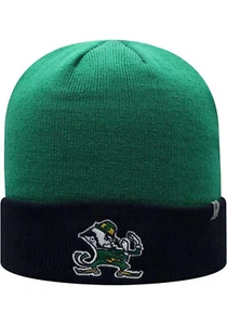 Gorro Notre Dame Fighting Irish TOW verde 2 tonos tejido con puños para hombre gorra ND - Imagen 1 de 2
