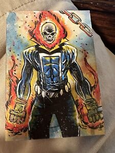 2022 2023 Marvel Masterpieces Ghost Rider Sketch Card By Eriscan Turk 1/1