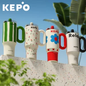 KEPO 40 oz Big Mac Insulated Cup Large Capacity Water Cup Straw Cup Water Bottle - Picture 1 of 16
