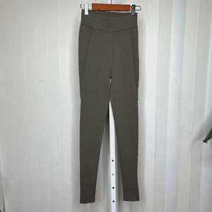 Babaton Ribbed Leggings High Rise Olive Green Size XXS - Picture 1 of 9