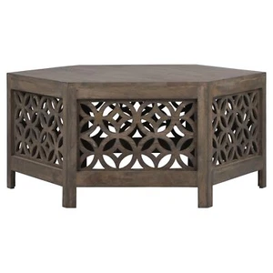Mesa de centro mesa auxiliar sofá madera de mango mesa de madera 100x45 cm WOMO-Design® - Imagen 1 de 6