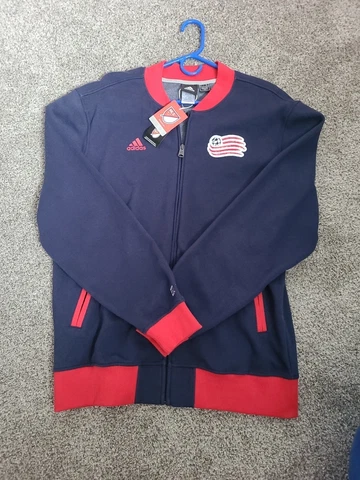 NEW Adidas New England Revolution Full Zip Jacket MLS Soccer Men's Size L Large Cover
