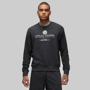 Jordan Flight Nike MVP Mens Crew Neck Sweatshirt Cotton Size Large Off Noir New - Picture 1 of 6