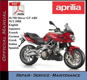 Aprilia SL750 Shiver GT ABS Workshop Service Repair Manual 2007 - 2016 CD - Picture 1 of 1