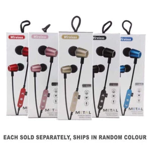 Auricolare sportivo Bluetooth magnetico wireless metallico con decorazioni per l - Foto 1 di 1