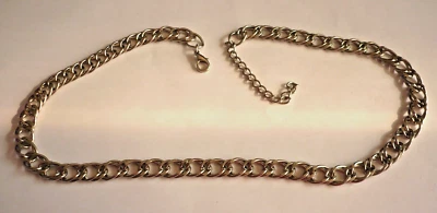 49 - 56 cm silber Collier Doppel Glieder Kette 10mm breit ModeSchmuck Metall NEU - Bild 1 von 3