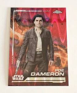 2024 Topps Chrome Star Wars #114 POE DAMERON RED RAYWAVE - Bild 1 von 2