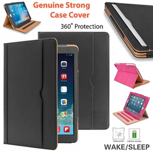 Genuine Leather Smart Case Cover For iPad 10.2" 8th & 7th Gen Auto Sleep/Wake - Picture 1 of 4