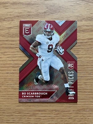 Bo Scarbrough RC 2018 Elite Draft Picks /49 Rookie Status Red Die-Cut - Alabama - Image 1 of 3