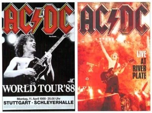AC DC ~ Pair of Vintage Poster Repros ~ FREE SHIPPING - Picture 1 of 1