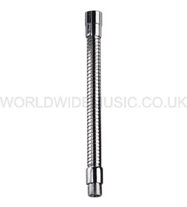 Cromo 330 mm cuello de ganso resistente con soporte de micrófono estándar de 5/8 - Imagen 1 de 3