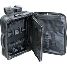 Black Nylon Waterproof Barber Case Backpack TSA Approved Security Lock