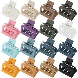Small Hair Clips for Women and Girls - 2 Inch Rectangle Medium Claw Clips for - Picture 1 of 9