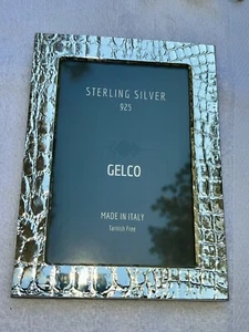 GELCO FINE ITALIAN 925 STERLING SILVER PICTURE FRAME 4x6 - Picture 1 of 18