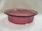 (H) VISION CRANBERRY ROUND RIBBED CASSEROLE DISH NO LID