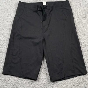 REI Boys Boardshorts Solid Black XL 18 Drawstring Lightweight Swimming Trunk - Picture 1 of 9