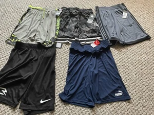 Lot Of Boys Shorts Adidas Nike Under Armour Puma NBA New W Tags Size 10-16 - Picture 1 of 6