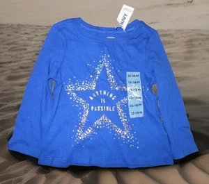 Old Navy Girls 12-18 M Longsleeve Shirt (Anything Is Possible) - Picture 1 of 1