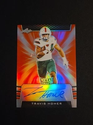 2019 Leaf Metal Draft Travis Homer Red /5 RC Auto - Image 1 of 4