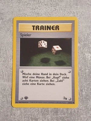 Pokémon Trainer Karte • Spieler • 1st Edition • Fossil Set • 60/62  - Bild 1 von 2