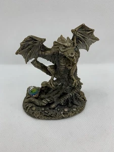 Tudor Mint Myth Magic The Dark Dragon 3084 Figure Pewter Vintage Fantasy Wizard - Picture 1 of 3