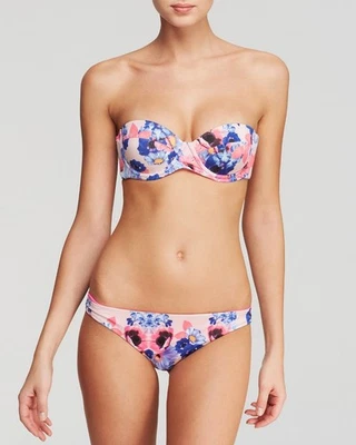 Top de bikini Taylor con aros estampado floral pop para mujer ZINKE talla L $96 NUEVO Foto 1 de 3