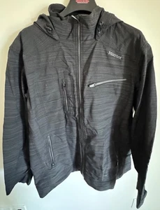 Marmot Men’s Waterproof Jacket Size Large Black Nylon Shell Polyester Lining - Picture 1 of 9