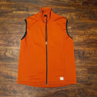Classic Designer REI Fleece Polartec Orange Full Zip Vest Men’s Large - Image 1 of 4