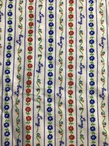 "Tela de costura de franela Lanz of Salzburg 2,5 yardas x 44"" azul verde, rojo, blanco c4" - Imagen 1 de 6