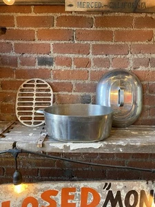 Vintage Wagner Ware Magnalite 4265P großer Bräter Dutch Oven mit Deckel Untersetzer 8 Quart - Bild 1 von 17