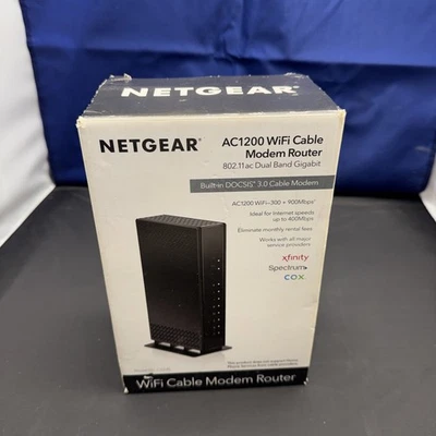 NETGEAR Cable Modem Built-in WiFi Router (C6230) AC1200 DOCSIS 3.0 - Image 1 of 4