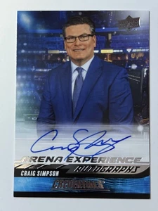 2024-25 Upper Deck Credentials Arena Experiences Craig Simpson On Card Auto - Bild 1 von 2