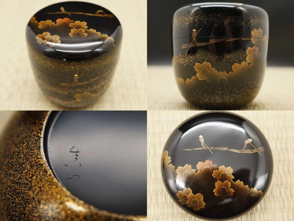 Japón WAJIMA Laca Madera Carrito de Té Natsume - Rafting Bajo Flores de Cerezo 908 Foto 1 de 4