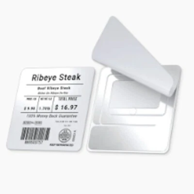  2.000 RF Checkpoint® System Compatível, Freezer Carne/Microondas Etiqueta 4x4cm  - Imagem 1 de 4