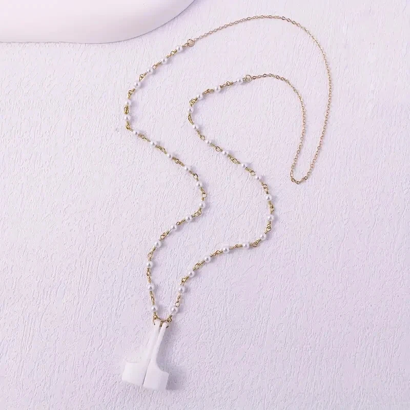 Correa Anti Pérdida Inalámbrica Auriculares Conector Magnético Perla Collar Cordón Foto 1 de 4