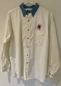 Vintage Professional Bull Riders PBR heavy cotton white shirt Size L, in VGC - Bild 1 von 5