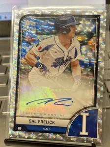 2023 Topps World Baseball Classic Sal Frelick automático #AV-SF hielo agrietado 27/99 - Imagen 1 de 2