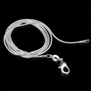 16"-24" 10pcs 925 Sterling Silver Plated 1.2mm Snake Chain Necklace - Picture 1 of 5