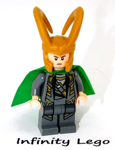 LEGO Loki with Gray Suit & Green Cape Minifigure Super Heroes Hulk (6868 6869) - Picture 1 of 2