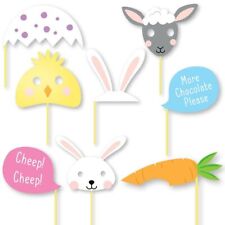 8x EASTER PHOTO PROPS Bunny Chick Carrot Cute Novelty Egg Hunt Party Decoration