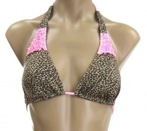 POINT CONCEPTION WOMEN'S SWIMWEAR TRIANGLE TOP "BABY CHEETAH" KLP TZR5 - Picture 1 of 1