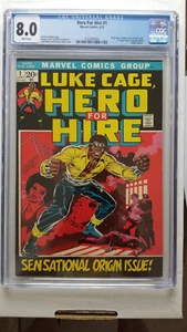 Luke Cage, Hero For Hire #1 CGC 8.0 VF Origin 1st App Luke Cage WHITE Pages - Picture 1 of 2