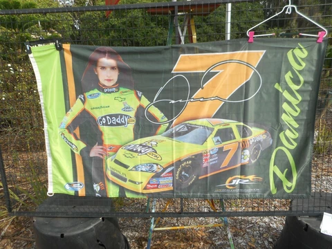 GO DADDY.COM® NASCAR® Nationwide Series® JR Motorsports® 34" x 60" Flag w/Danica Cover