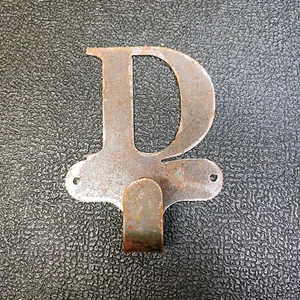 Rustic Steel Letter D Wall Hook 4.5 " - Picture 1 of 6
