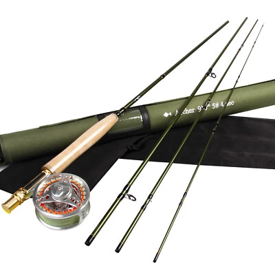 7'/8'/9' Fly Rod 3 4 5 8WT Fast Action Fly Fishing Rod Fly Reel Fly Line Combo - Image 1 of 4